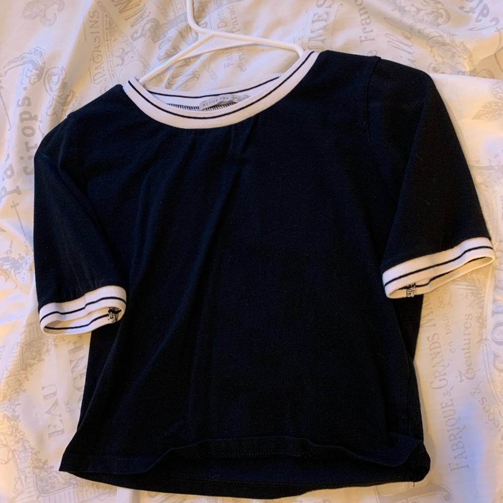 Black crop top.